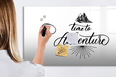 Tableau verre magnétique Aventure