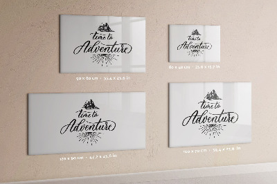 Tableau verre magnétique Aventure