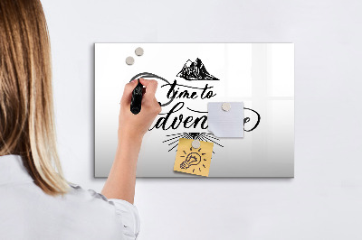 Tableau verre magnétique Aventure