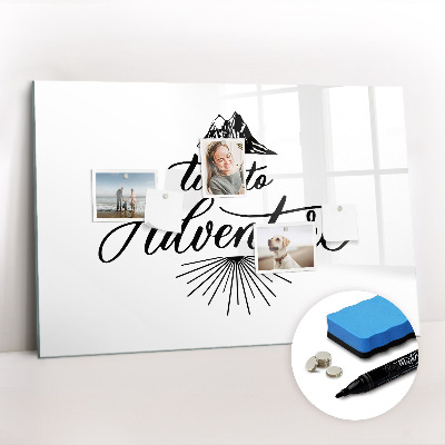 Tableau verre magnétique Aventure