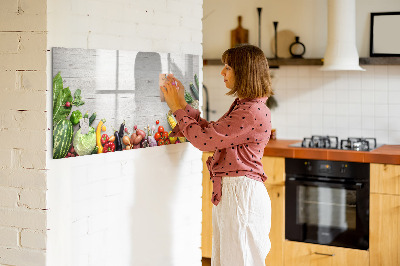 Tableau effaçable magnétique Légumes sur la table