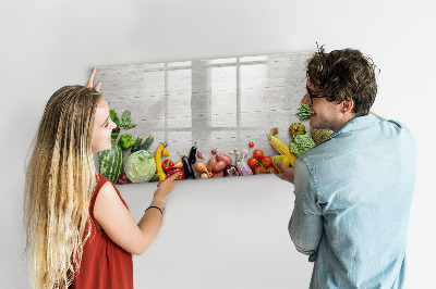 Tableau effaçable magnétique Légumes sur la table