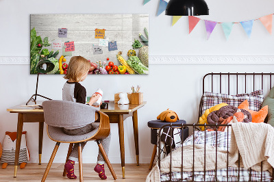 Tableau effaçable magnétique Légumes sur la table