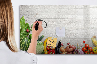 Tableau effaçable magnétique Légumes sur la table