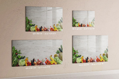 Tableau effaçable magnétique Légumes sur la table