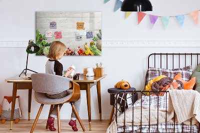 Tableau effaçable magnétique Légumes sur la table