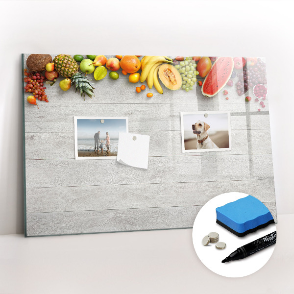 Tableau verre magnétique Des fruits sur la table