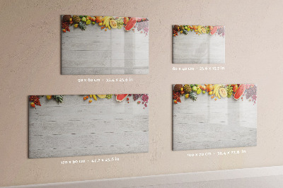 Tableau verre magnétique Des fruits sur la table