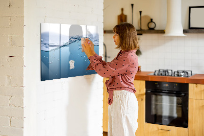 Tableau verre magnétique Gros plan sur l'eau