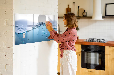 Tableau verre magnétique Gros plan sur l'eau
