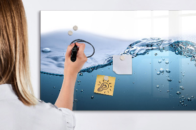 Tableau verre magnétique Gros plan sur l'eau
