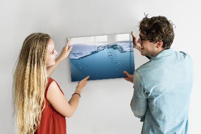 Tableau verre magnétique Gros plan sur l'eau