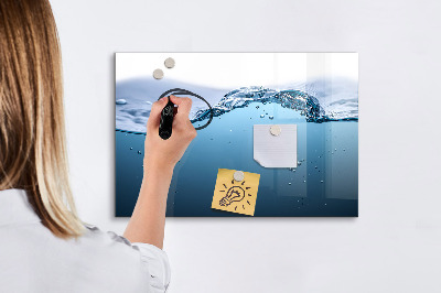 Tableau verre magnétique Gros plan sur l'eau