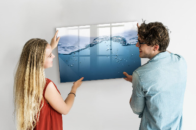 Tableau verre magnétique Gros plan sur l'eau