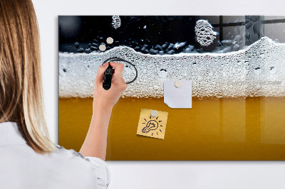 Tableau effaçable magnétique Gros plan sur la bière