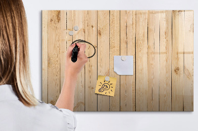 Tableau magnétique mural planches de bois