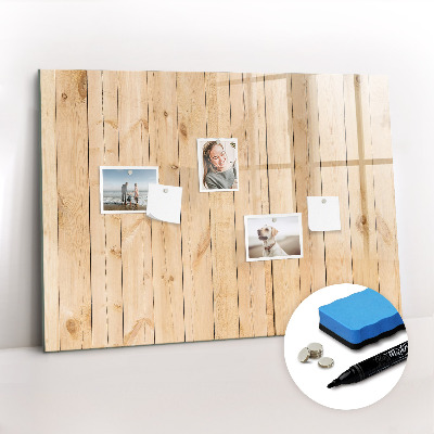 Tableau magnétique mural planches de bois