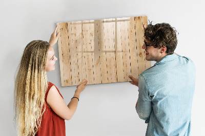 Tableau magnétique mural planches de bois