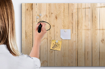 Tableau magnétique mural planches de bois