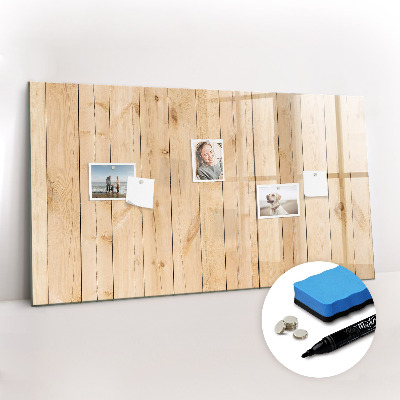 Tableau magnétique mural planches de bois