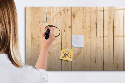 Tableau magnétique mural planches de bois