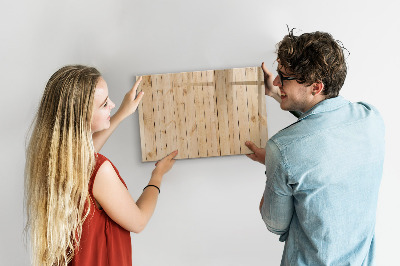 Tableau magnétique mural planches de bois