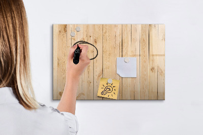 Tableau magnétique mural planches de bois