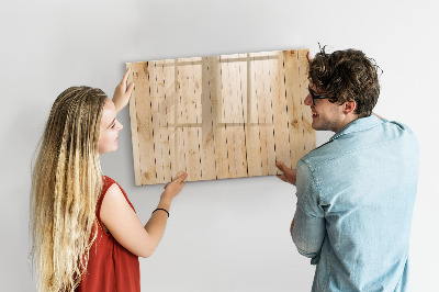 Tableau magnétique mural planches de bois