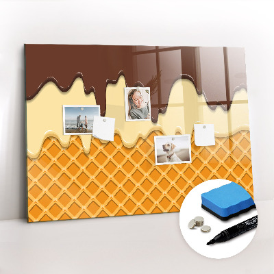 Tableau verre magnétique Glace