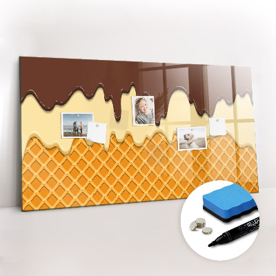 Tableau verre magnétique Glace