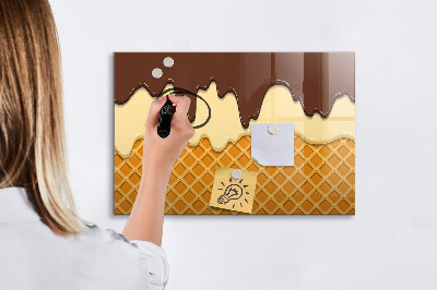 Tableau verre magnétique Glace