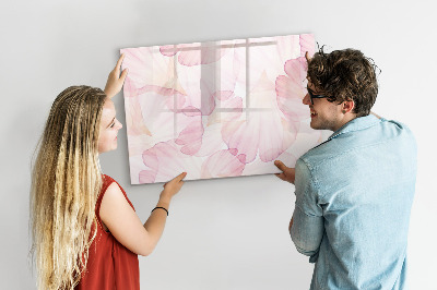 Tableau effaçable magnétique Pétales d'aquarelle