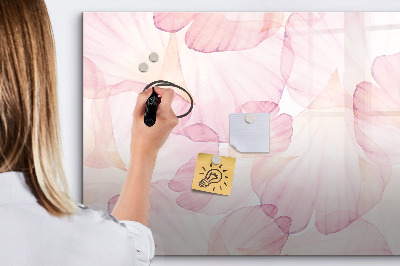 Tableau effaçable magnétique Pétales d'aquarelle