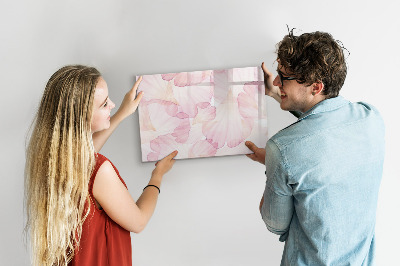 Tableau effaçable magnétique Pétales d'aquarelle