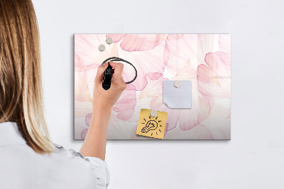 Tableau effaçable magnétique Pétales d'aquarelle
