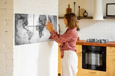 Tableau effaçable magnétique Carte du monde