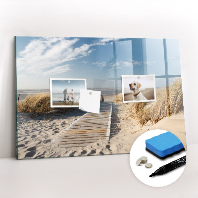 Tableau effaçable magnétique Vue de la plage
