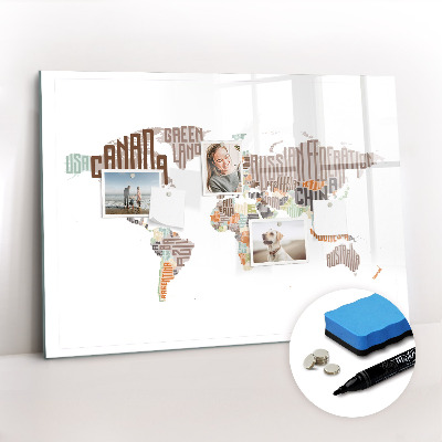 Tableau effaçable magnétique Lettres colorées de la carte