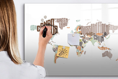 Tableau effaçable magnétique Lettres colorées de la carte