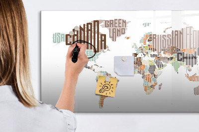 Tableau effaçable magnétique Lettres colorées de la carte