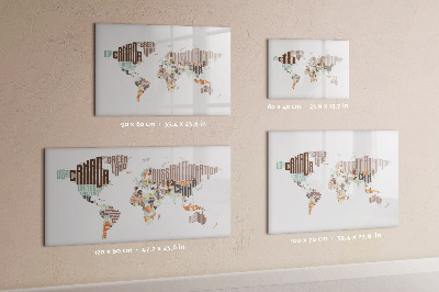 Tableau effaçable magnétique Lettres colorées de la carte