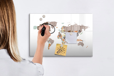 Tableau effaçable magnétique Lettres colorées de la carte