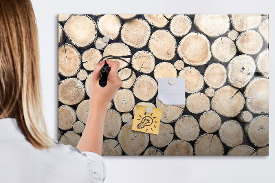 Tableau effaçable magnétique Couper les souches d'arbres