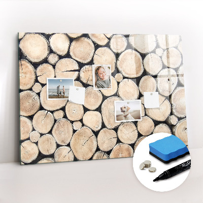 Tableau effaçable magnétique Couper les souches d'arbres