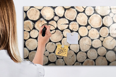 Tableau effaçable magnétique Couper les souches d'arbres