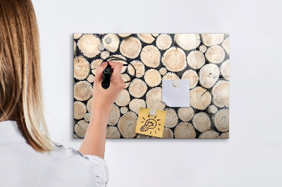 Tableau effaçable magnétique Couper les souches d'arbres