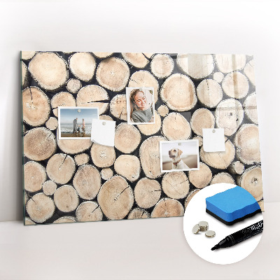 Tableau effaçable magnétique Couper les souches d'arbres