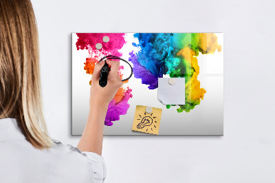 Tableau verre magnétique Un arc-en-ciel de couleurs