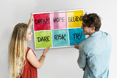 Tableau magnétique mural Tableau de motivation