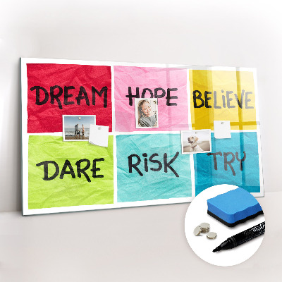 Tableau magnétique mural Tableau de motivation